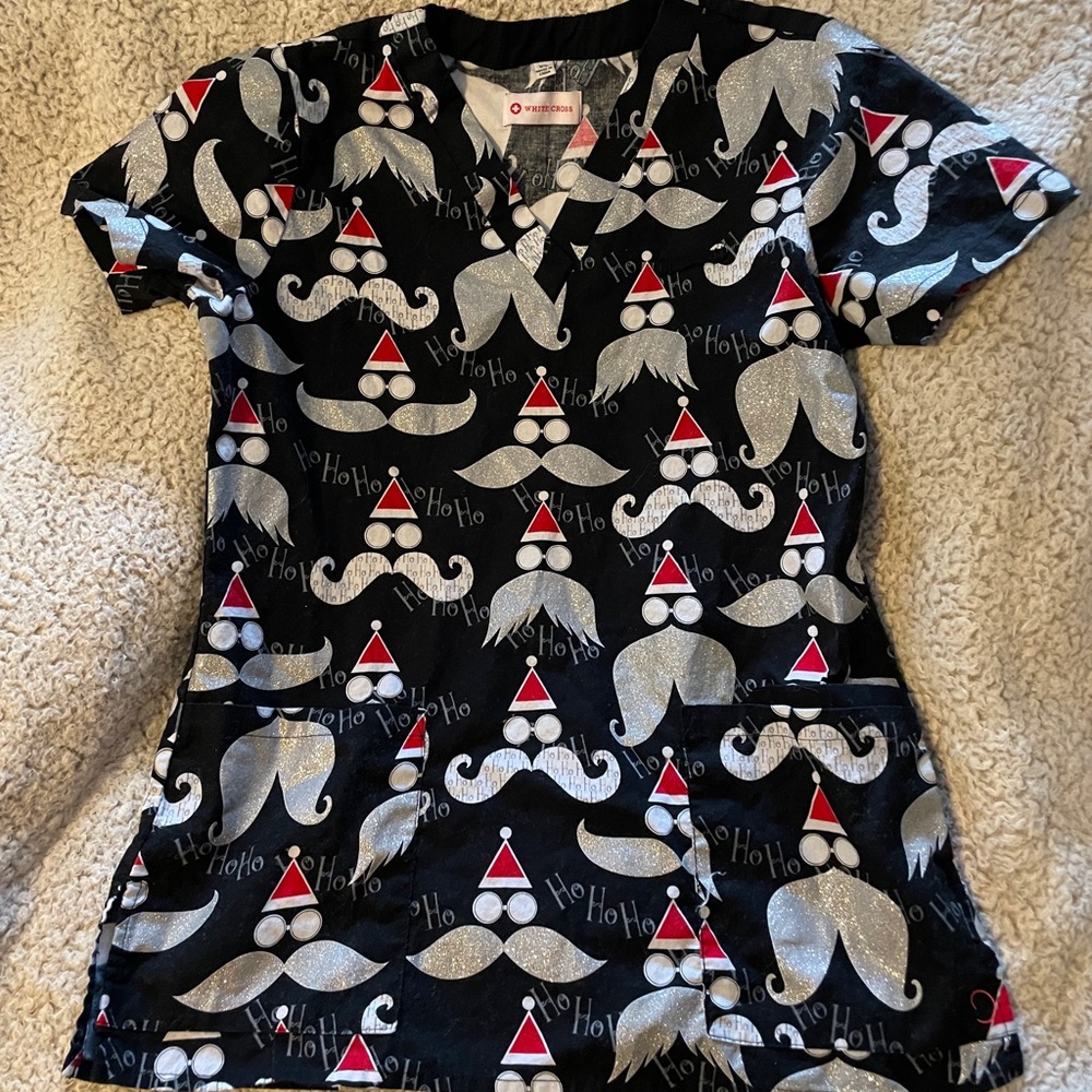 Christmas scrub top
